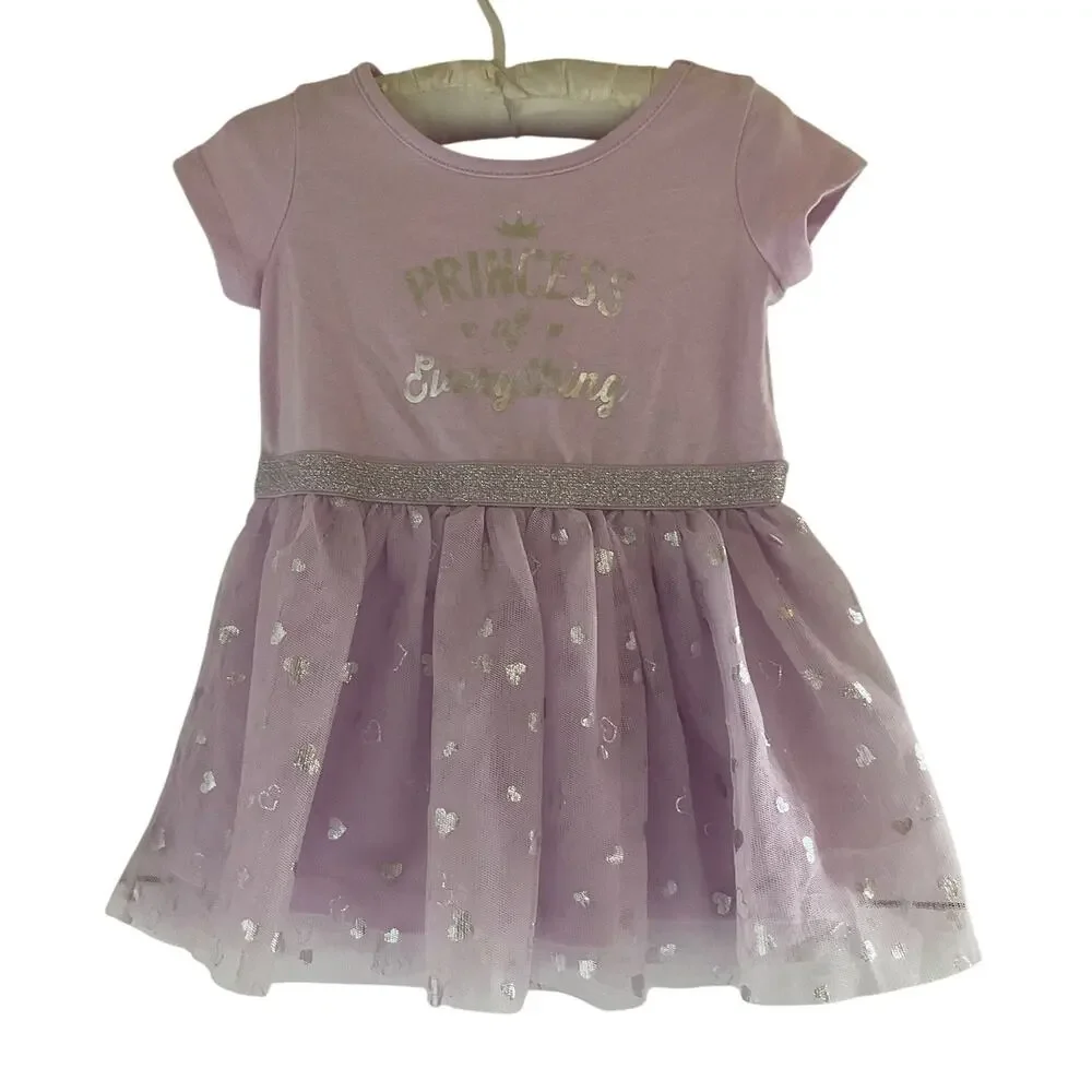 The Children’s Place Toddler Girls Princess Tulle Dress Pink 12- 18M